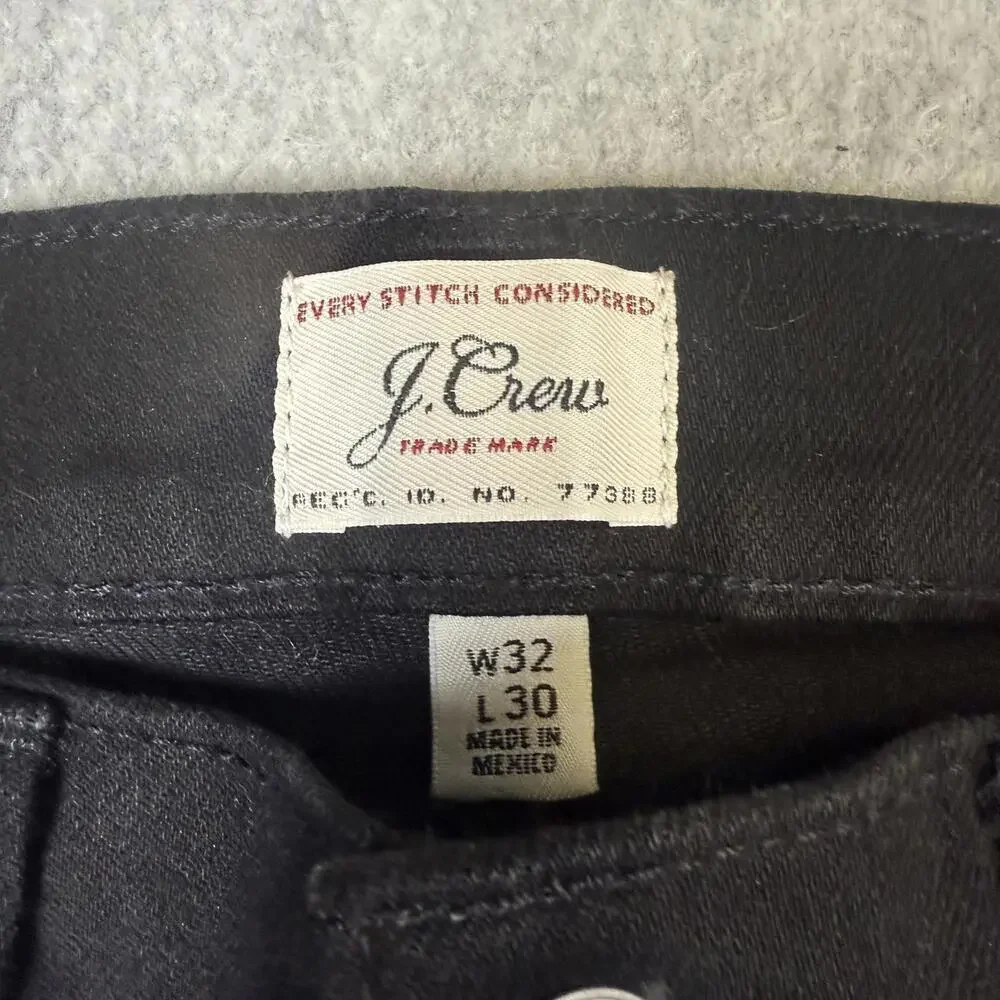 J. Crew Men's Size 30x30 Black 770 Straight Leg Jeans Pants